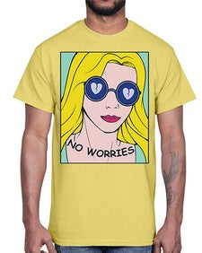 No Worries 956#- art pop art- Cotton Tee