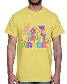 Peace Out first Grade Peace 625#- first grade- Cotton Tee