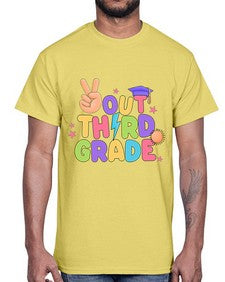 Peace Out third Grade Peace 648#- third grade- Cotton Tee