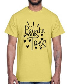 Pointe your toes 178#- ballet- Cotton Tee