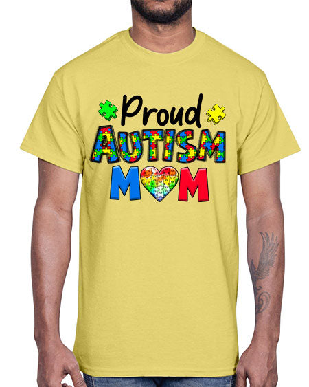 Proud Autism Mom- autism- Cotton Tee