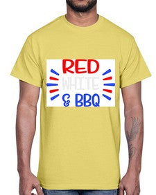 Red White BBQ 1499#- bbq- Cotton Tee