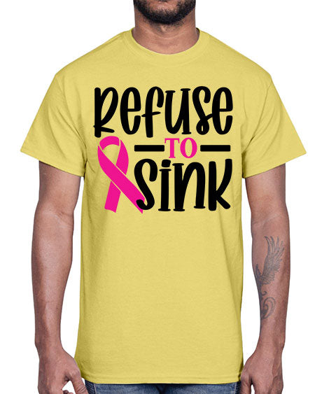 Refuse to Sink 9#- breast cancer- Cotton Tee
