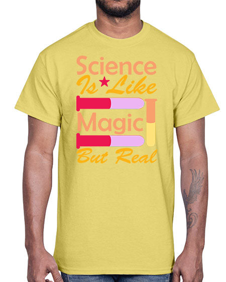 ScienceIsLikeMagicButScience tshirt design Sciencetshirtdesign 50#- general science- Cotton Tee