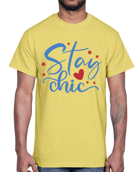 Stay Chic 150#-  fashion- Cotton Tee