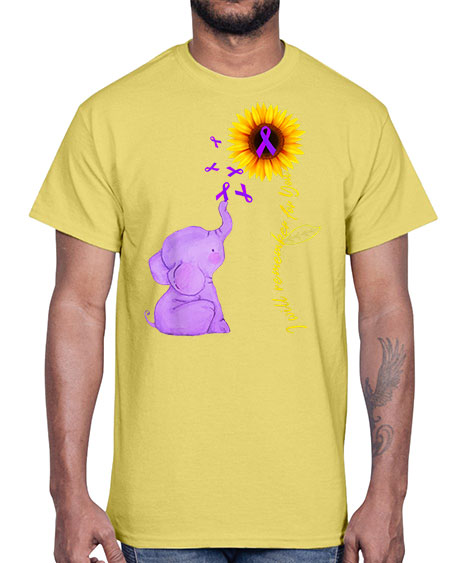 Sunflower Alzheimer Awareness shirt I Will Remember For You 215#- alzheimers- Cotton Tee