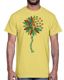 Sunflower Fist Juneteenth Black History 24#- black juneteenth- Cotton Tee