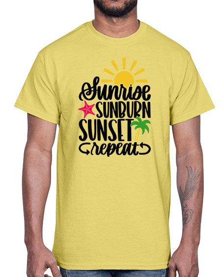 Sunrise Sunburn Sunset Repeat Style 16#- summer- Cotton Tee