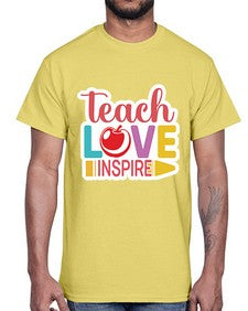 Teach Love Inspire 1443#- teacher- Cotton Tee