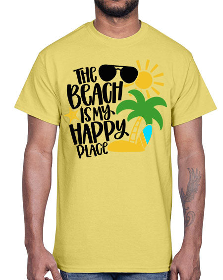 The Beach Is My Happy Place Style 12#- summer- Cotton Tee