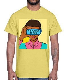 The Future is Real 1151#- art pop art- Cotton Tee