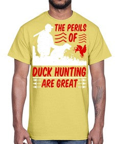 The perils of duck hunting are great Style 14#- ducks- Cotton Tee