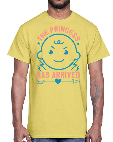 The princess has arrived Style 225#- baby shower- Cotton Tee