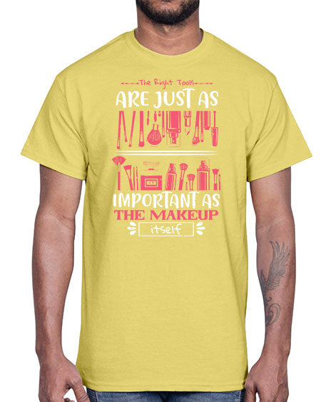 The right tools are just as important as the makeup itself Style 181#-makeup Cotton Tee
