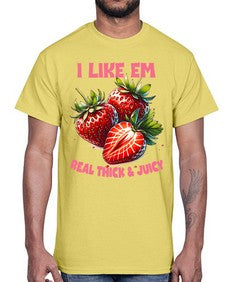 Thick and Juicy Strawberry Festival 1636#- strawberry- Cotton Tee
