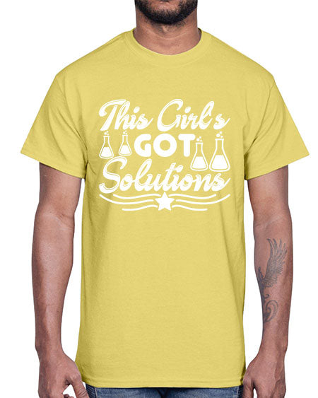 This Girl s Got Solutions 18#- general science- Cotton Tee