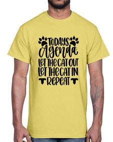 Todays Agenda Let Style 107#- cats- Cotton Tee