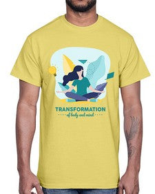 Transformation of Body and Mind 587#- yoga- Cotton Tee