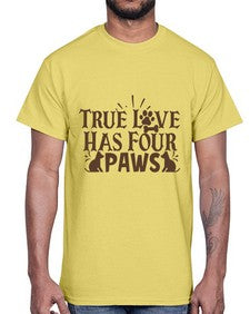 True Love Has Four Paws Style 24#- cats- Cotton Tee