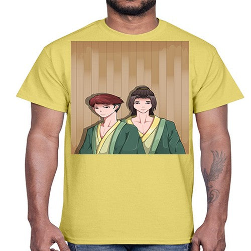 Two man in a hot spring 18#- anime- Cotton Tee