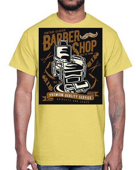 Vintage Barber Shop1597#- barber- Cotton Tee