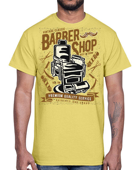 Vintage Barber Shop1598#- barber- Cotton Tee