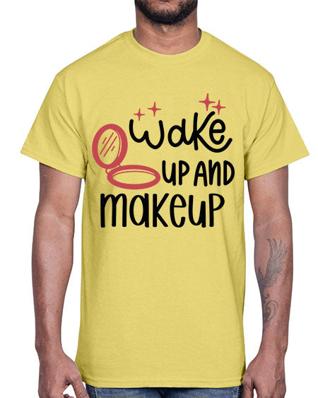 Wake up and Makeup Style 7#-makeup Cotton Tee