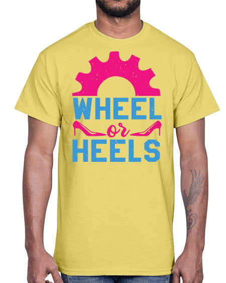 Wheel or Heels Style 238#- baby shower- Cotton Tee