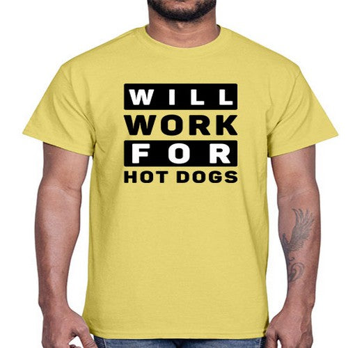 Will Work For Style 1#- dogs- Cotton Tee