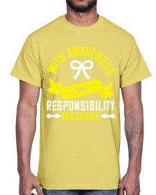 With awareness come responsibility and choice Style 5#- Self awareness- Cotton Tee