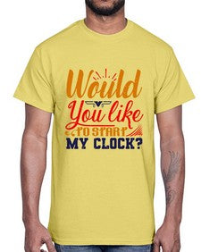Would you like to start my clock 168#- chess- Cotton Tee
