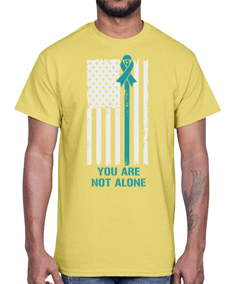 You Are Not Alone PTSD 1#- PTSD- Cotton Tee