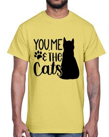 You Me The Cat Style 110#- cats- Cotton Tee