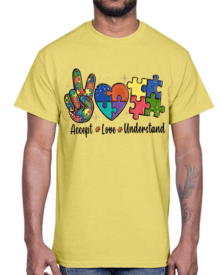 accept love understand 2#- autism- Cotton Tee