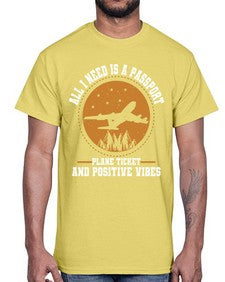 all i need is a passport  8#- airplane- Cotton Tee