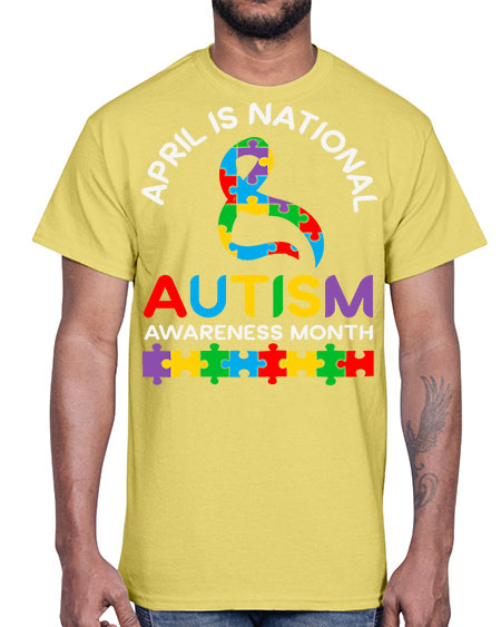 april is national autism awareness 3#- autism- Cotton Tee