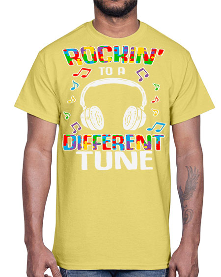 autism game rocking to a 23#- autism- Cotton Tee