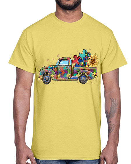 autism pick up truck- autism- Cotton Tee