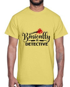 basically a detective 248#- true crime- Cotton Tee