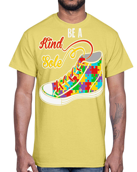 be a kind sole autism 59#- autism- Cotton Tee