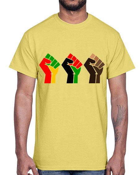 black power fists 196#- black words and phrases- Cotton Tee