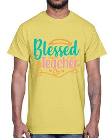 blessed teacherr 633#- teacher- Cotton Tee