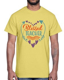 blessed teacherrr 634#- teacher- Cotton Tee