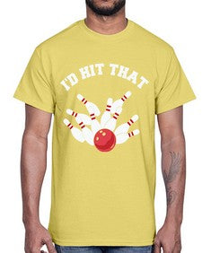 bowling id hit that 11#- bowling- Cotton Tee