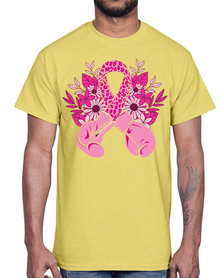 boxing gloves breast cancer- breast cancer- Cotton Tee