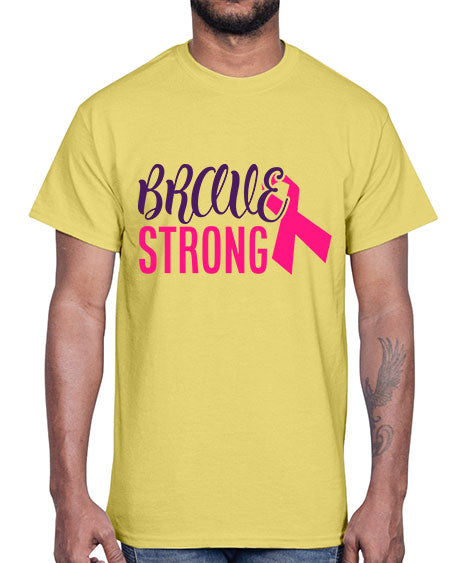 brave strong Style 15#- breast cancer- Cotton Tee