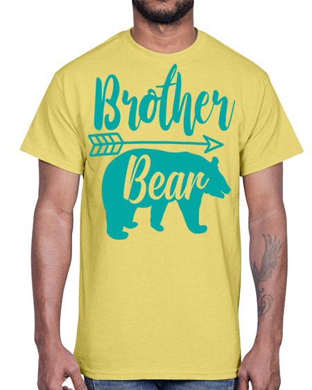 brother bear 69#- bears - animals- Cotton Tee