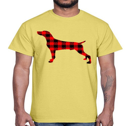 buffalo plaid beagle 63#- dogs- Cotton Tee