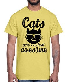 cats are just awesome- cats- Cotton Tee