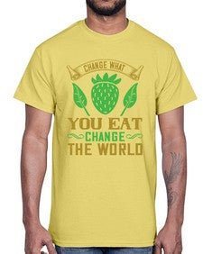 change what you eat change the world 81#- vegan- Cotton Tee